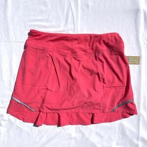 Title Nine Flounce Back Girly Skirt Womens Large Pink Athletic Scallopped